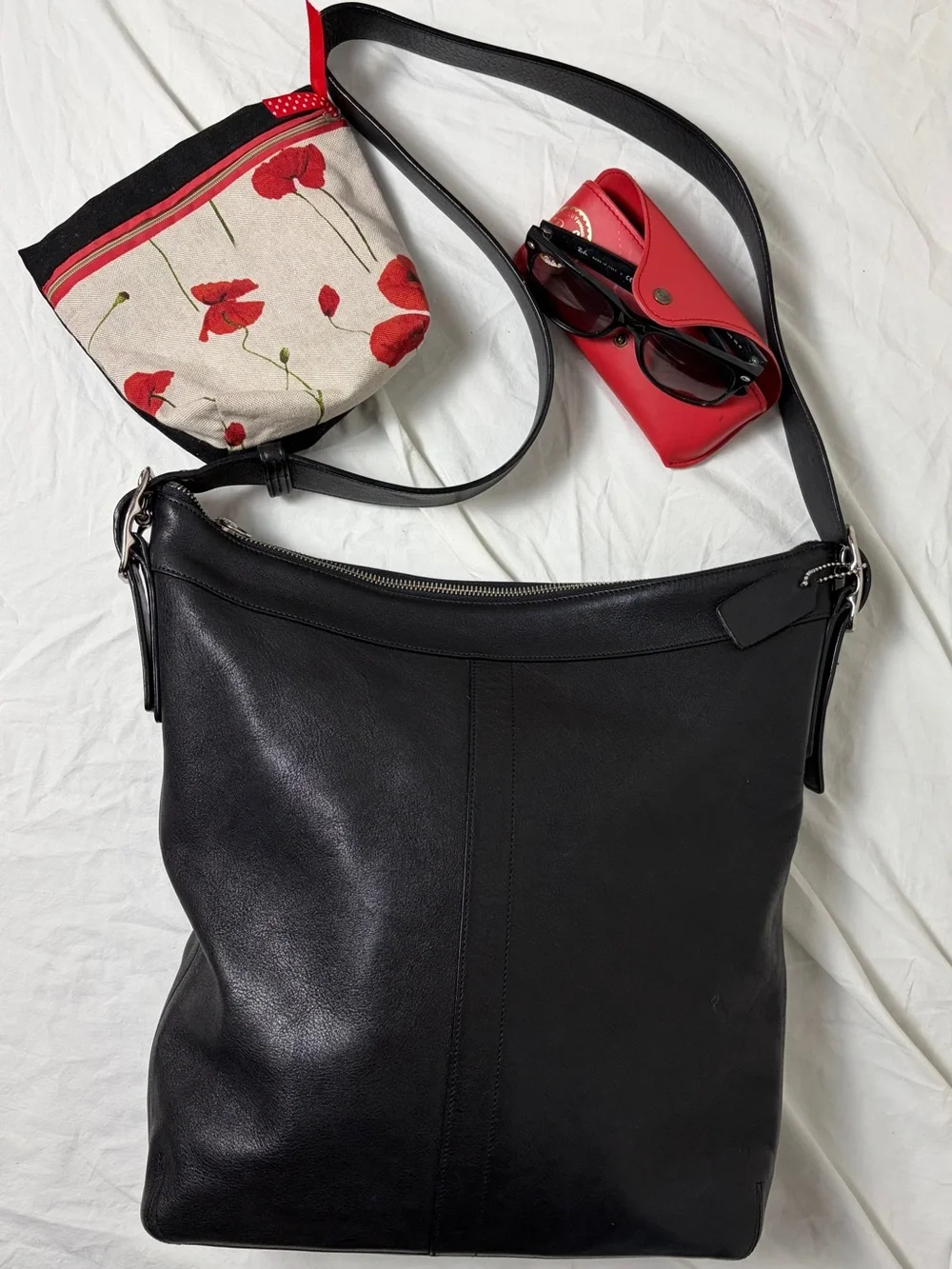 Coach 9177 Black Leather Hobo Shoulder Bag | Classic Vintage Coach